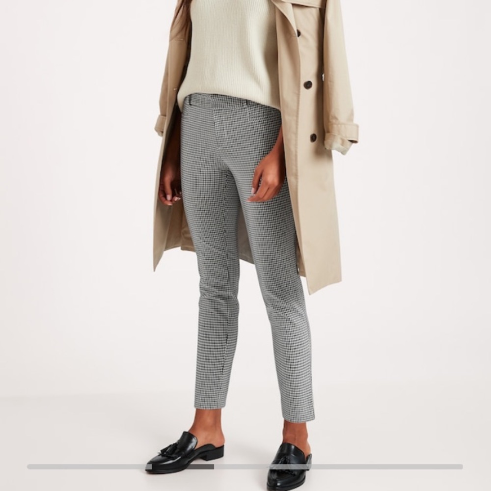 Skinny Cropped Houndstooth Pant